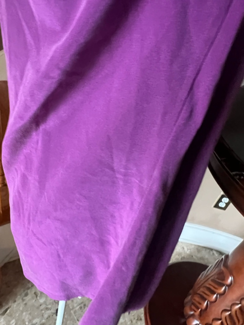 Leith Silk Purple Peter Pan Collar Pleated Blouse Office Quiet Luxury Size M - Picture 4 of 8